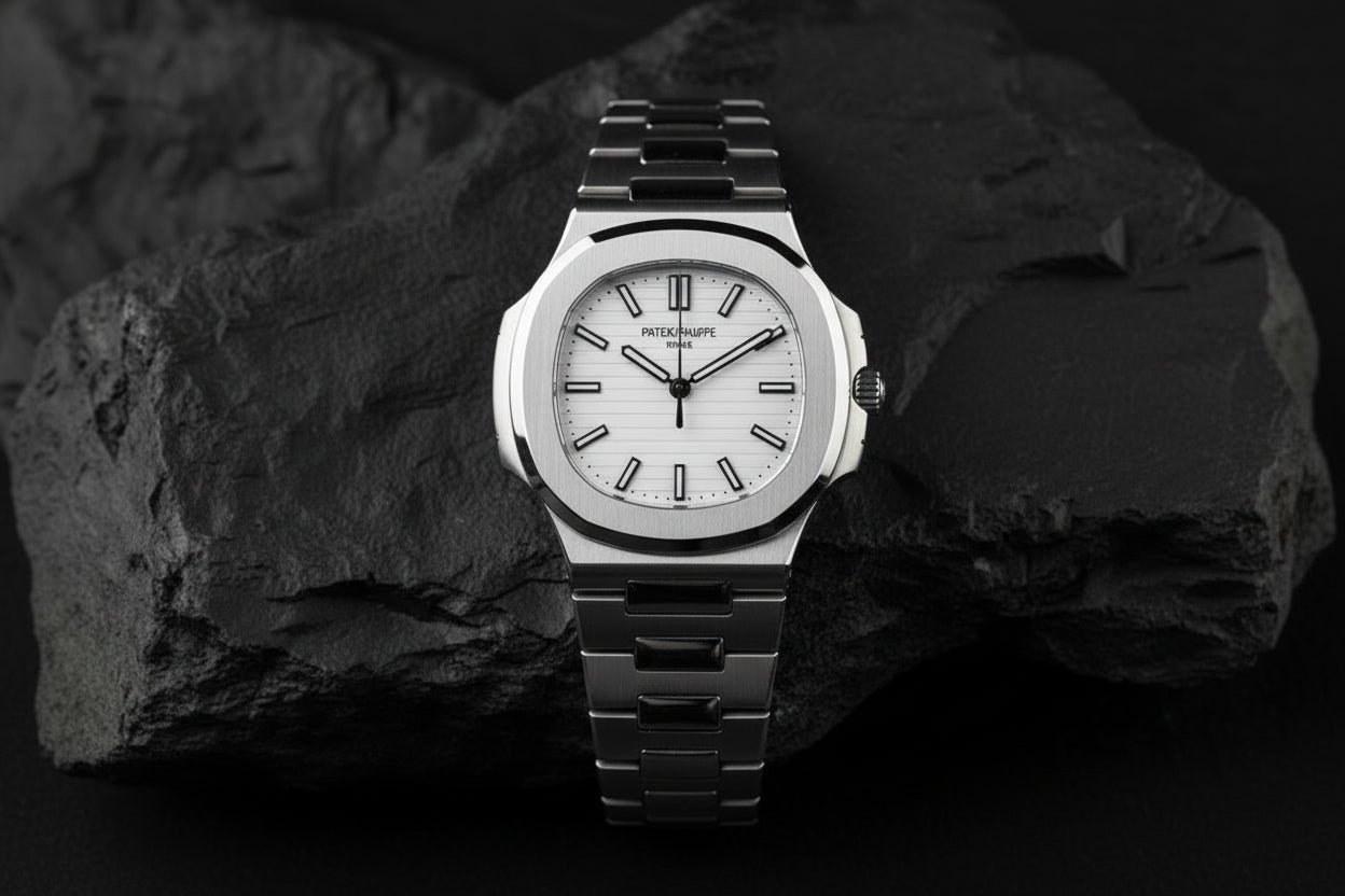 Luxury Nautilus Style Watch Stainless Steel Men's Premium Timepiece | Luxury Deals Flat 20% OFF ✨