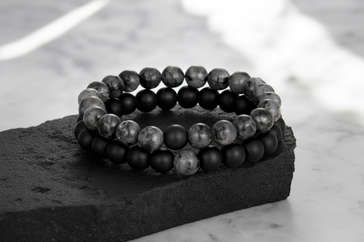 Stone Bracelet Set for Men Flat | Luxury Deals 20% OFF Ramadan Special Deal ✨🔥