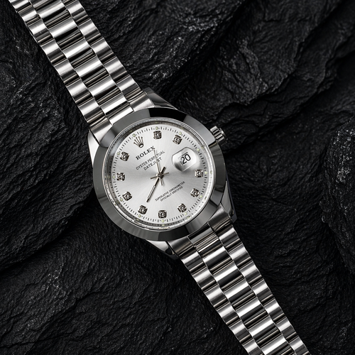 Luxury Datejust Style RLX Watch Silver Dial with Stainless Steel By | Luxury Deals (Men)✨