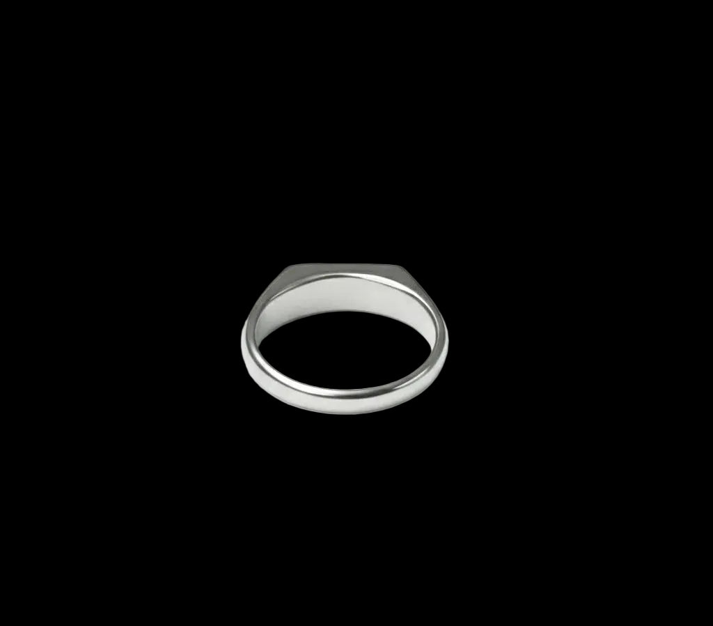 Premium Minimal Black Bar Signet Ring Modern Men's Luxury Ring