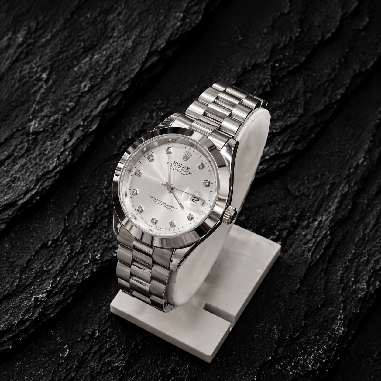 Luxury Datejust Style RLX Watch Silver Dial with Stainless Steel By | Luxury Deals (Men)✨