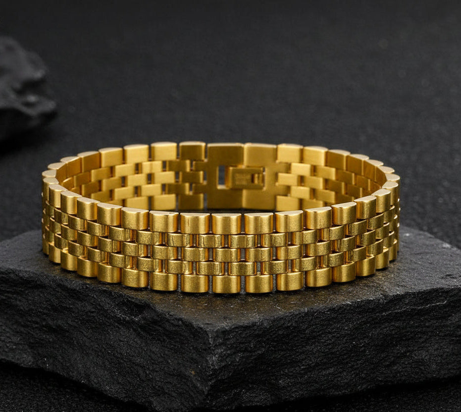 Men’s Royal Jubilee Stainless Steel Link Bracelet Luxury Watch Style Chain | Luxury Deals Flat 20% OFF Ramadan Special Deal ✨🔥