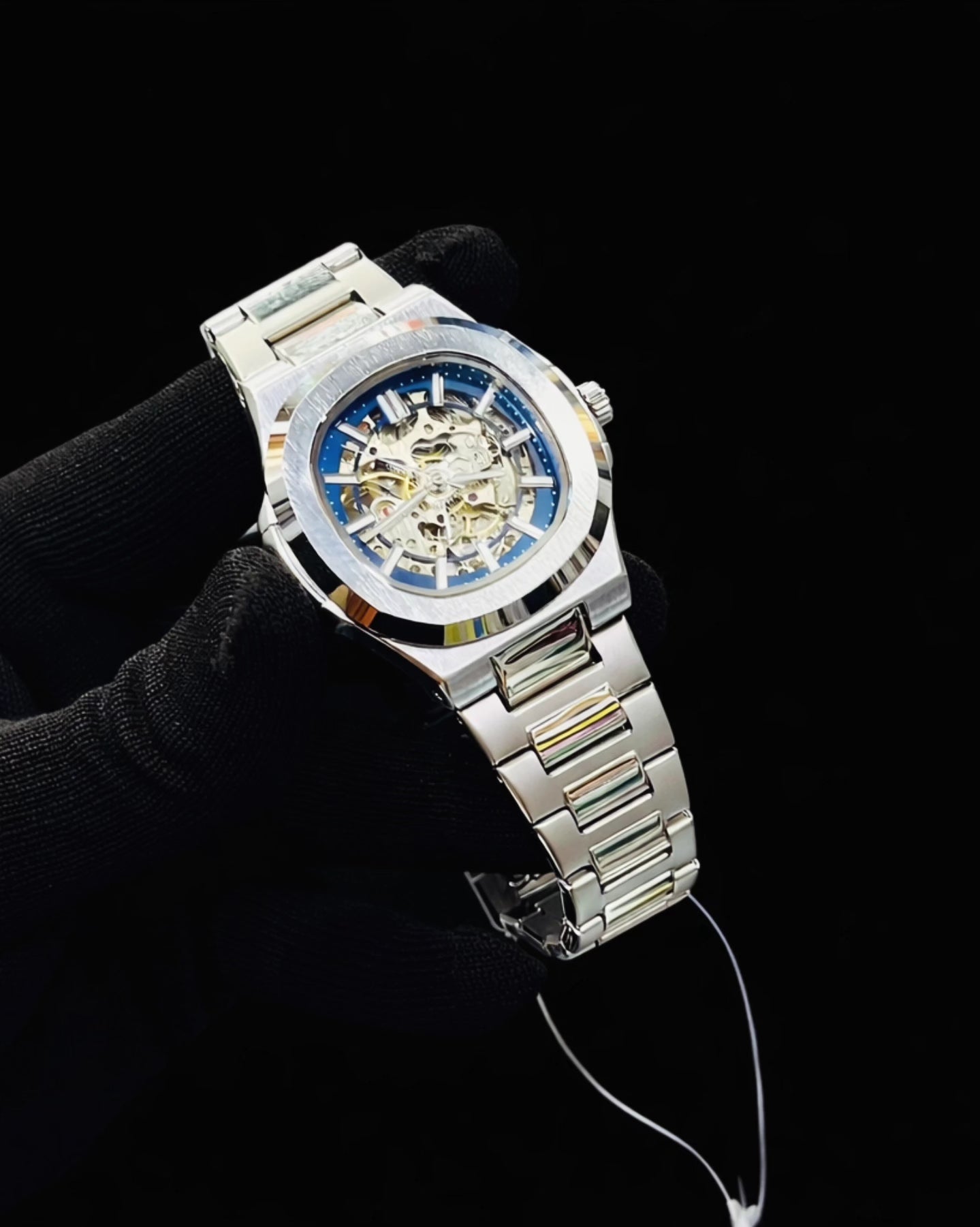 Luxury Skeleton Automatic Watch  
Premium Stainless Steel | Luxury Deals Flat 20% OFF Ramadan Special Deal✨